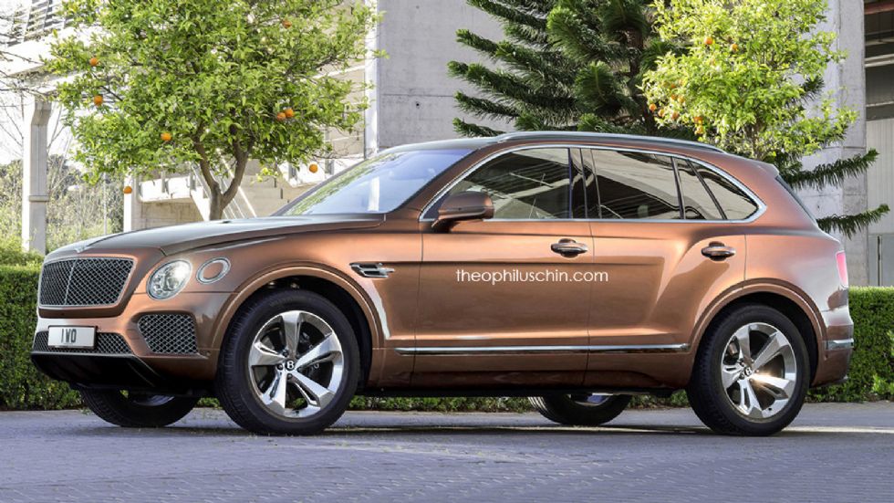 Η Bentley ενδέχεται να παρουσιάσει ένα δεύτερο SUV (ψηφιακά επεξεργασμένη φωτό), που θα τοποθετηθεί στη γκάμα της κάτω από την Bentayga και το οποίο πιθανότατα θα προσφέρεται αποκλειστικά με ηλεκτρικό